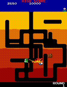dig dug burnt image